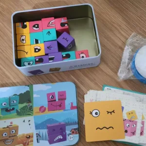 Modtaget Expression Puzzle Building Blocks Game med klokke fra kunde N****a.