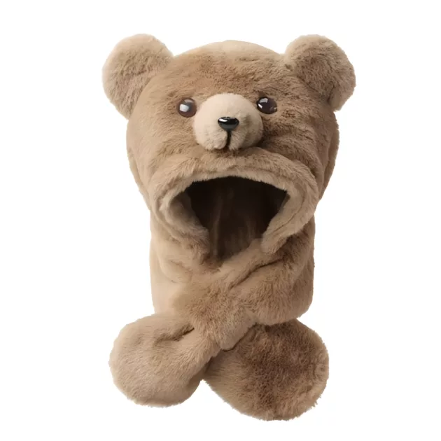bear hat, plush hat
