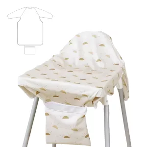 waterproof bib, long sleeve bib, feeding bib, full coverage bib