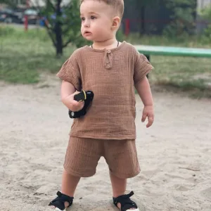 Modtaget Børne Bomuld T-Shirt og Shorts Sæt fra kunde L*****a.
