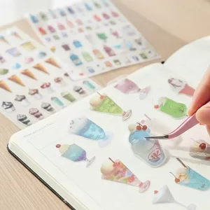 scrapbooking stickers, crafting stickers, peel off stickers