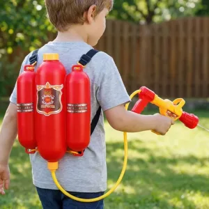 firefighter backpack, firefighter water gun, fireman squirt gun