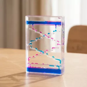 Tofarvet oliedråbe-timeglas