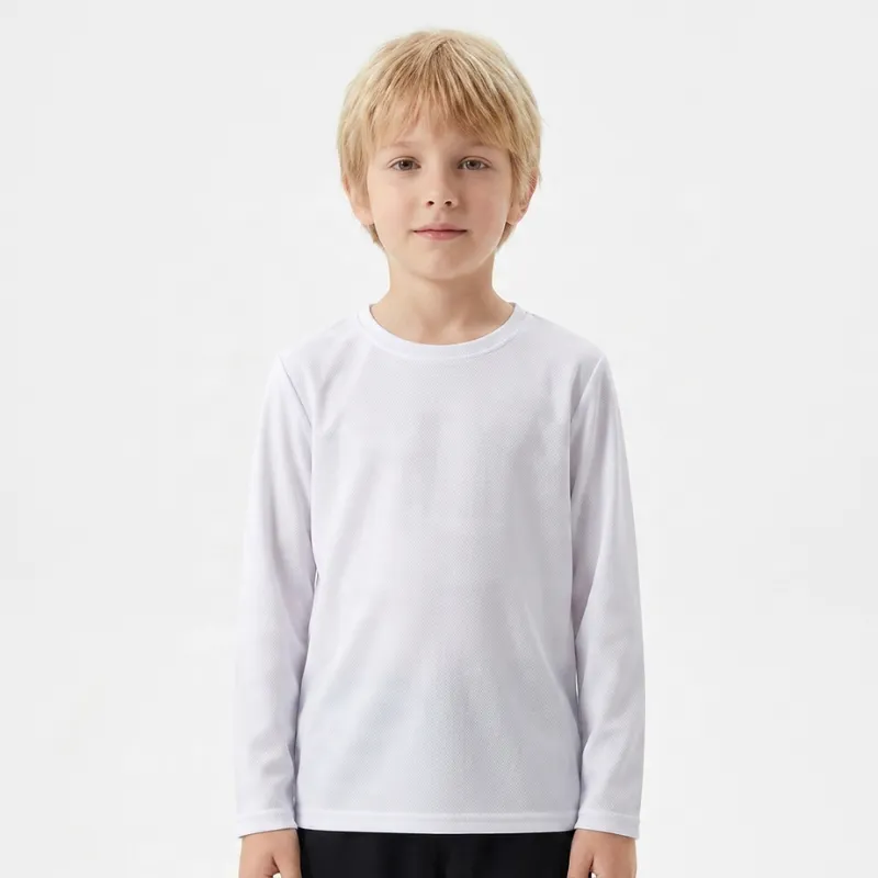 Hurtigttørrende langærmet T-shirt til børn
